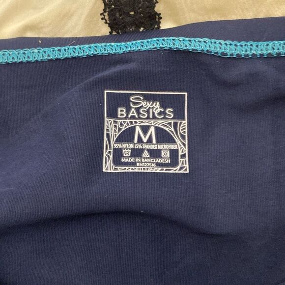 Set of 2 Sexy Basics Blue Cream Ultra Soft Silky Bikini Panties Medium NWT - Picture 6 of 10